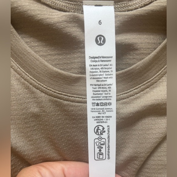 Lululemon Swiftly Tech Cropped Short-Sleeve Shirt 2.0
Sheer Oak Size 6 - Picture 5 of 5